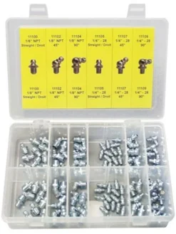 Dynaline Metric Grease Fitting Assortment - 110 Piece