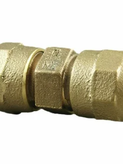Cambridge Brass Copper Tube Size LF Brass Compression Coupling Without Stop Waterworks Products
