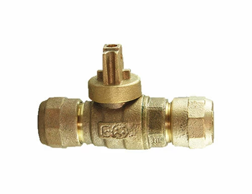 Cambridge Brass Waterworks Products Iron Pipe Size LF Brass Compression Curb Stop