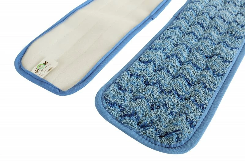 Globe Commercial Products Microfiber Flat Mop Wet Pads