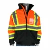 PIP® Two-Tone X-Back Black Bottom Bomber Jacket | Orange | Hi-Vis Work Wear