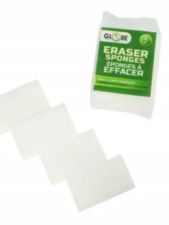 Globe Commercial Products Erase-It Sponge - Large Size - 4 Pack (Case Of 36) Cleaning Tools