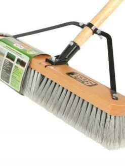 Globe Commercial Products Cleaning Tools The Beast™ Contractor's Soft Bristle Push Broom Assembly - 18" Head