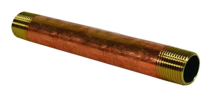 Cleanflow Lead Free Brass Threaded Pipe Nipple X 6" Length