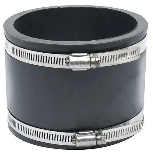 Cleanflow Fittings And Valves Flexible Connector Sewer Pipe Couplings For 1-1/4" To 10" Pipes