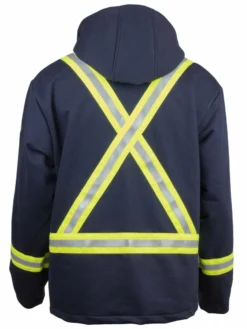KELTEK Apparel KELTEK 492S Flame Resistant Hi-Vis Zip Fleece Jacket | Navy | S-5XL (HRC 2) Flame Resistant Work Wear