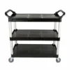 Globe Commercial Products Black Sturdy Utility Carts Cleaning Tools