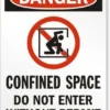 Cleanflow Safety Supplies Danger Confined Space Safety Sign