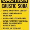 Cleanflow Safety Supplies Caustic Soda Safety Sign