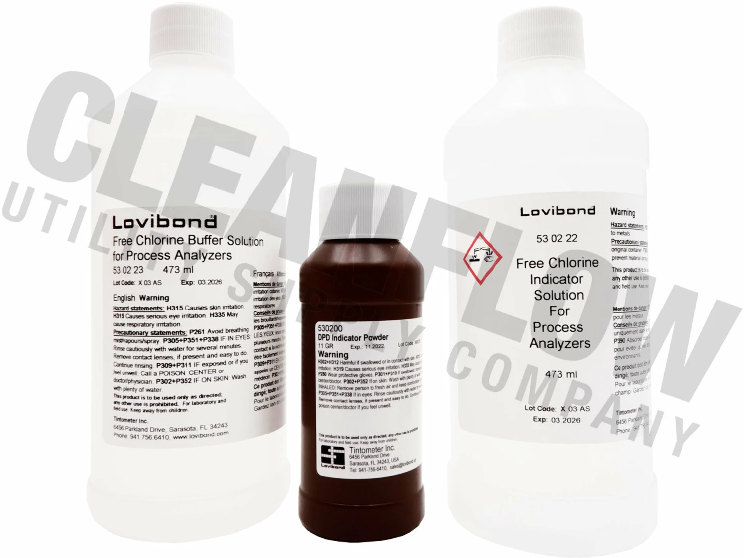 Water Testing Supplies Lovibond 530210 CL17 Free Chlorine Reagent Set