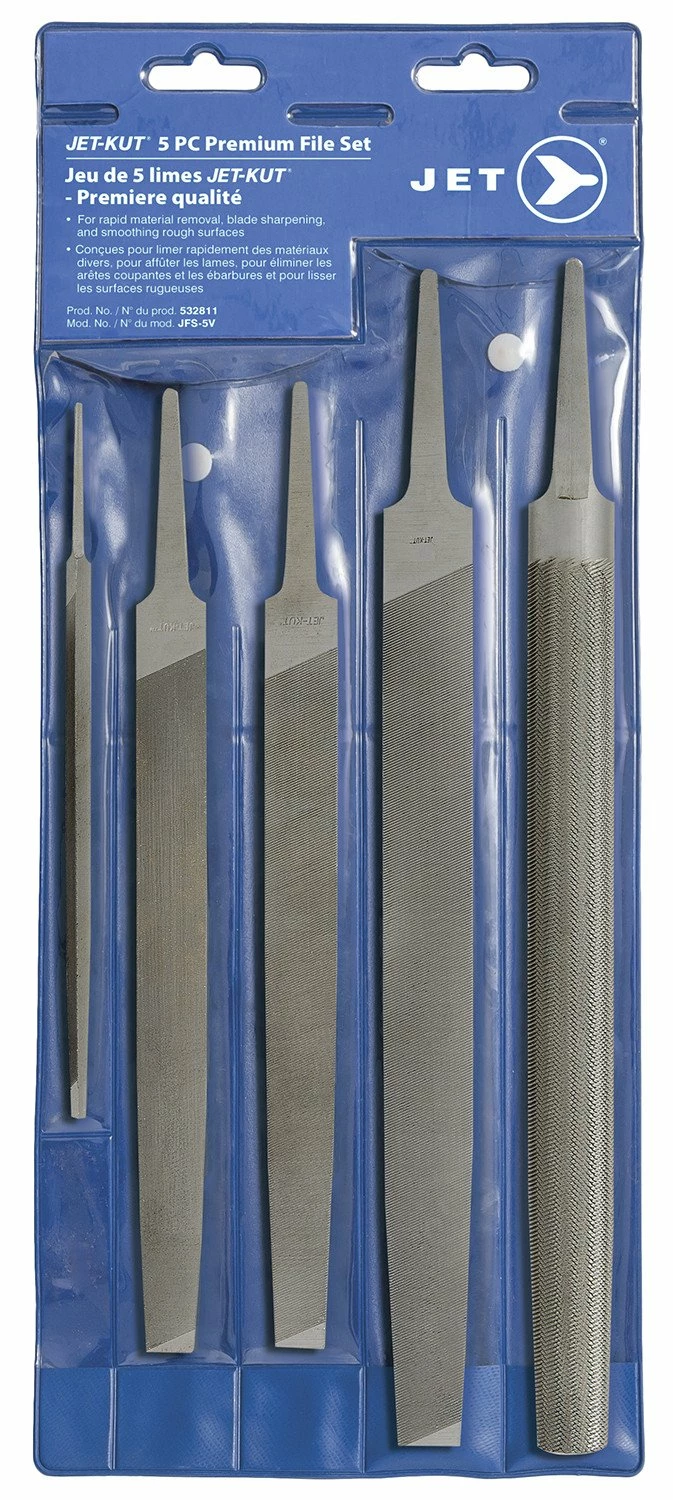 Hand Tools Jet JFS-5V Premium File Set, 5 Piece