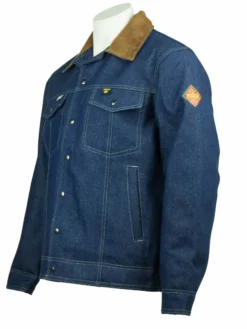 KELTEK Apparel KELTEK Indura® Lined Denim Flame Resistant Jacket W/ Leather Collar (CAT 2) Flame Resistant Work Wear