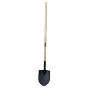 Cleanflow Landscaping Tools Premium Round Blade Shovel | Long Wood Handle