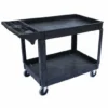 Globe Commercial Products Heavy-Duty Lipped Shelf Utility Carts