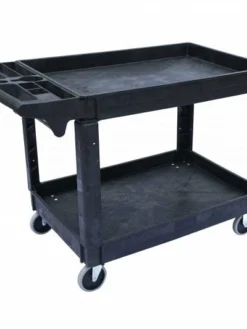 Globe Commercial Products Heavy-Duty Lipped Shelf Utility Carts