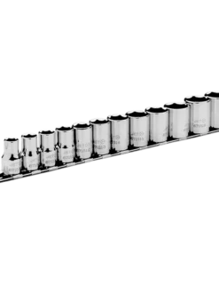Jet 3/8" Drive Metric Chrome Socket Set - 6 Point - 12 Piece Hand Tools