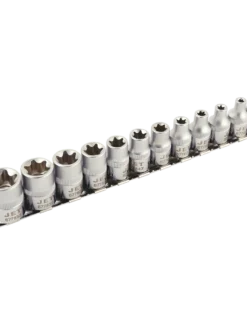 Hand Tools Jet 3/8" Drive Chrome Socket Set | External Torx | 6 Point | 12 Piece