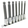 Jet 3/8" Drive Hex Bit Socket Set | Metric | 4" Length Ball Nose | 7 Piece Hand Tools