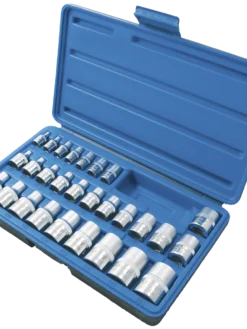 Jet 1/4", 3/8" & 1/2" Drive Chrome Socket Set | External Torx | 28 Piece