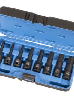 Power Tool Accessories Jet 1/2" Drive Metric Impact Socket | Hex Bit | 3" Length | 8 Piece