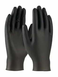 PIP Work Gloves Ambi-Dex® Axle Black Powder-Free Disposable Textured Nitrile Gloves - 4 Mil - Box Of 100
