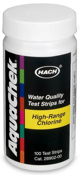 Hach 2890200 High-Range Chlorine Test Strips | 0 - 600 Mg/L