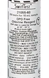 Water Testing Supplies Hach 2105560 SwifTest Free Chlorine Dispenser Refill Vial | 10 Ml | 250 Tests