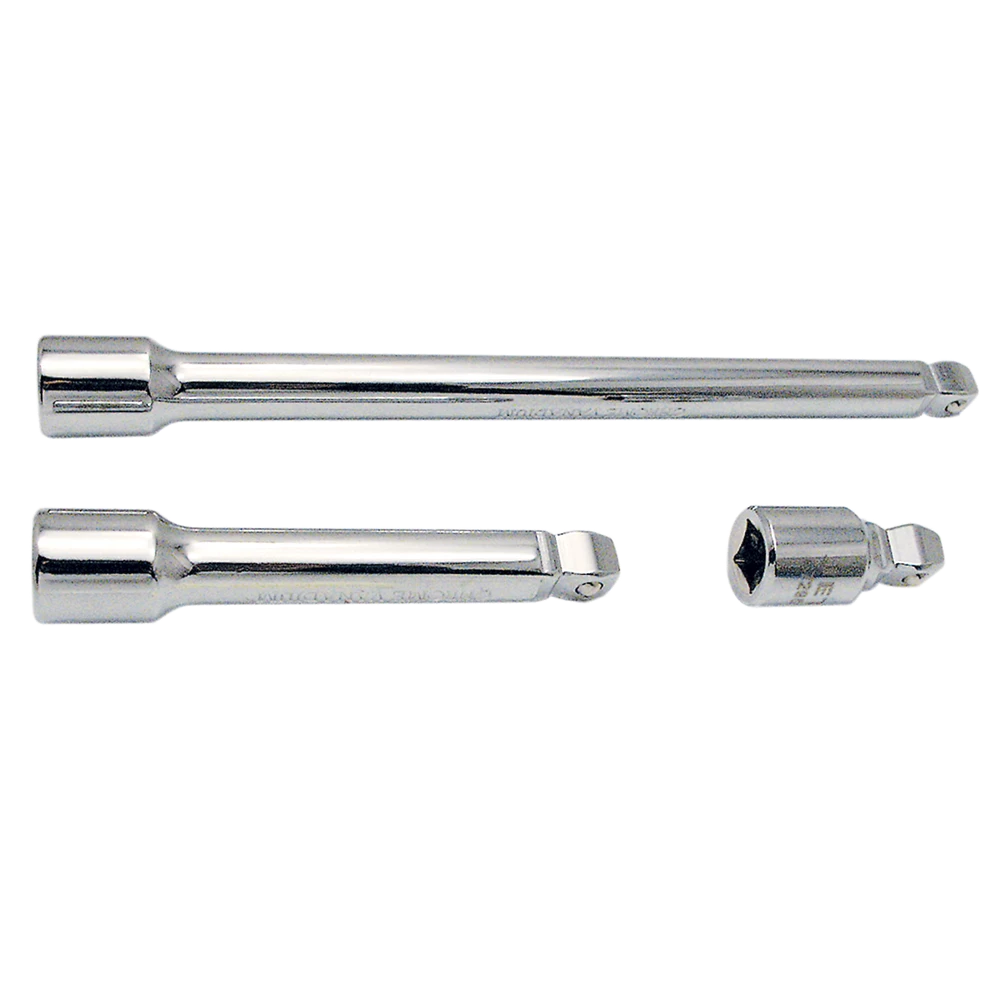 Jet 1/2" Dr. Chrome 2-Way Wobble Extension Bar Set - 3 Piece