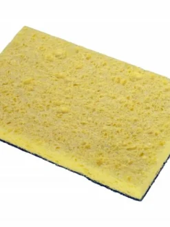 Globe Commercial Products Cleaning Tools Green/Yellow Heavy Duty Cellulose Scrub Sponges (Case Of 50)