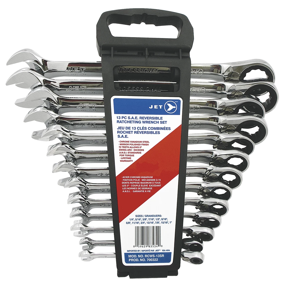 Hand Tools Jet Long Pattern Ratcheting Wrench Sets - Reversing