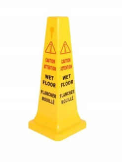 Globe Commercial Products Cleaning Tools Bilingual Safety Cones