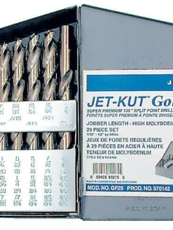 Power Tool Accessories Jet Super Premium Gold Drill Bit Set (For Hardened Steel)