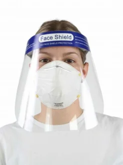 Globe Commercial Products Re-Usable Face Shields W/ Anti-Fog Coating - Case Of 200 Shields