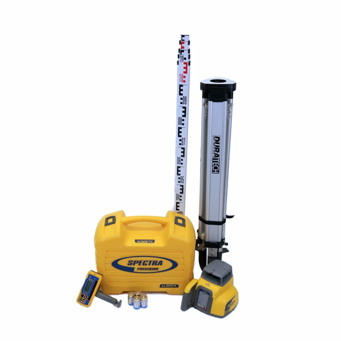 Spectra Precision LL300N-3 Laser Level Package With Tripod And Rod In Case Pipe Inspection & Locators