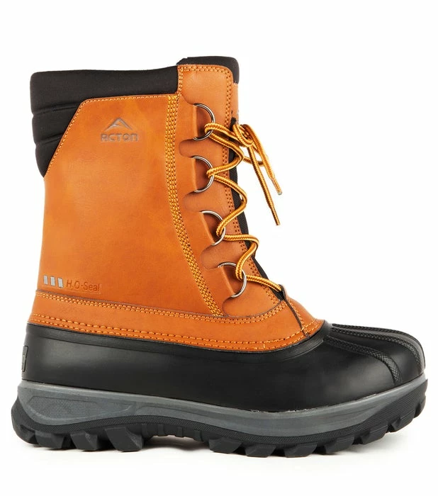 Acton Yukon Waterproof Synthetic Leather Plain Toe Boots | Sizes 7 - 14 Plain Toe Work Boots