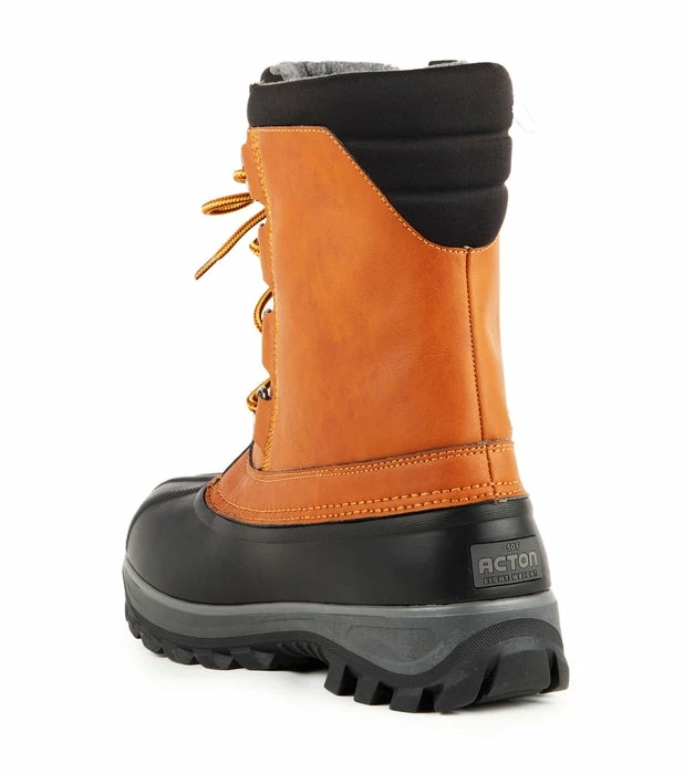 Acton Yukon Waterproof Synthetic Leather Plain Toe Boots | Sizes 7 - 14 Plain Toe Work Boots