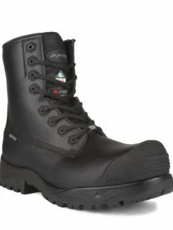 Acton Electric 8" Chemtech Microfiber Vegan Thinsulate Lined Safety Work Boots | Black | Sizes 6 To 14 Winter Safety Boots