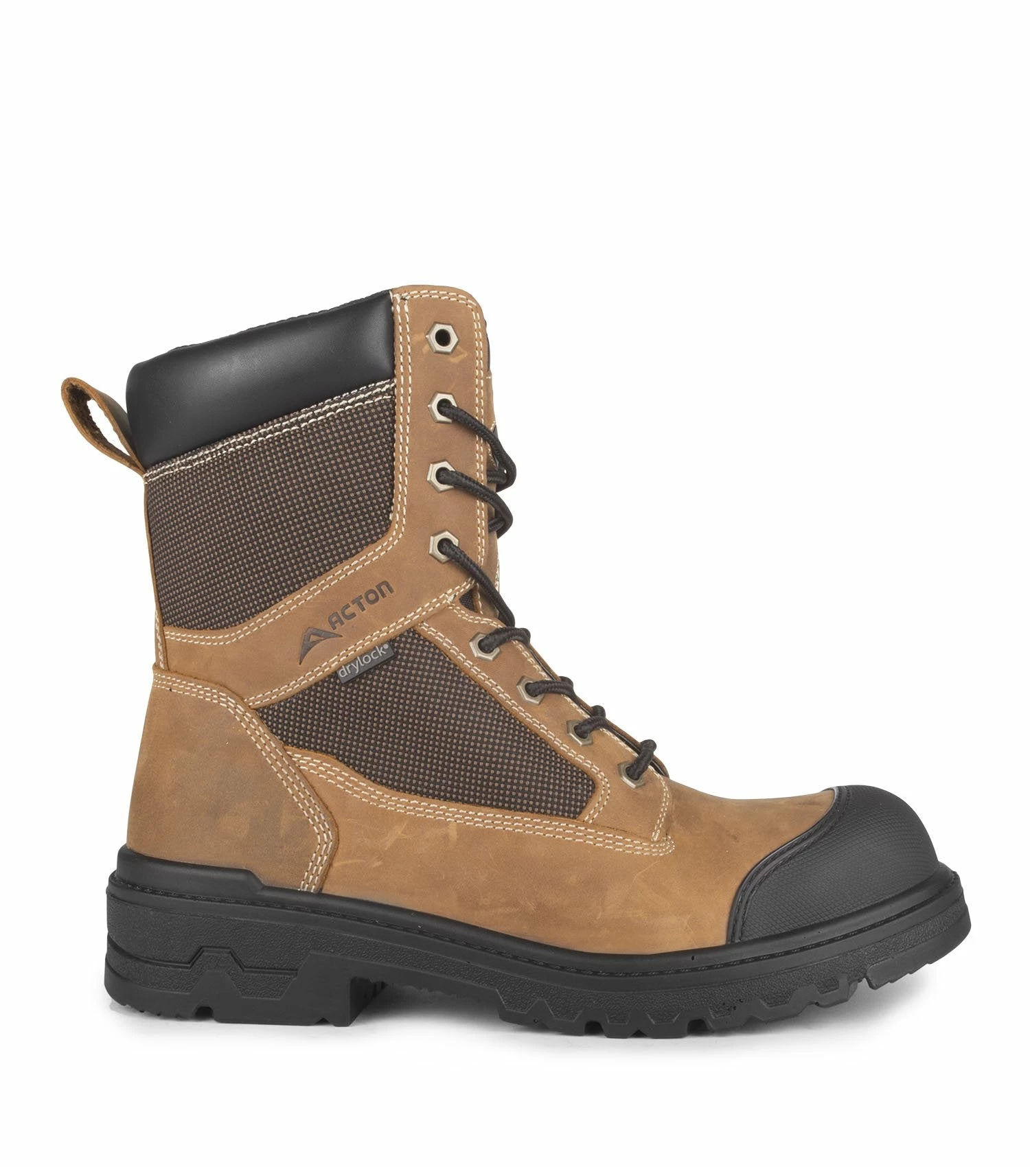 Acton Progress Nubuck 8" Waterproof Work Boots | Brown | Sizes 4 - 14 8 Inch Safety Boots