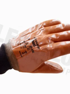 Ansell 23-191 Winter Monkey Grip Knit Wrist PVC Coated Gloves Work Gloves