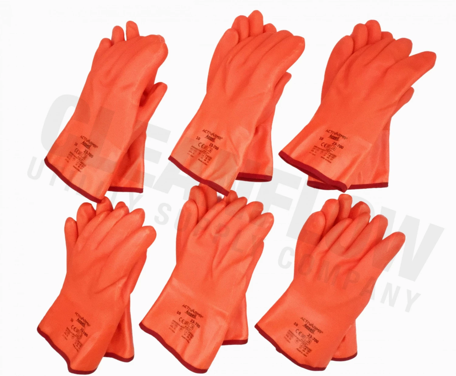 Ansell 23-700 Polar Grip PVC Coated Gloves