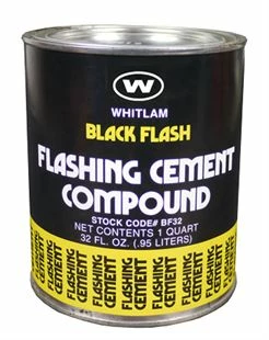 Whitlam BLACK FLASH Flashing Cement Compound | 1 Quart