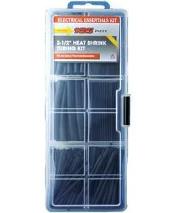 Cleanflow Black Heat Shrink Tubing Assortment, 185 Piece Electrical Supplies