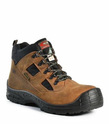 6 Inch Safety Boots Cofra Toronto 6" Work Boots With Waterproof Membrane | Brown | Sizes 7 - 13