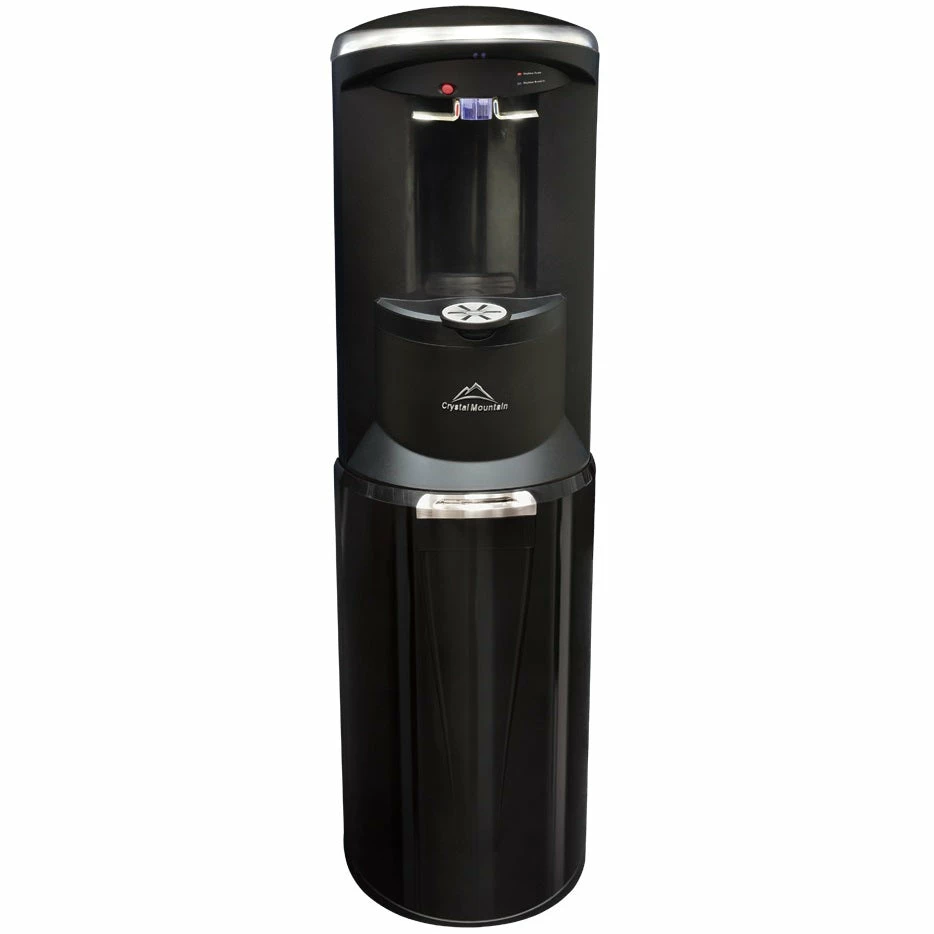 Commercial Water Filters And UV Parts Crystal Mountain Storm Commercial Grade Bottom-Load Black Contemporary Water Cooler (Hot & Cold)