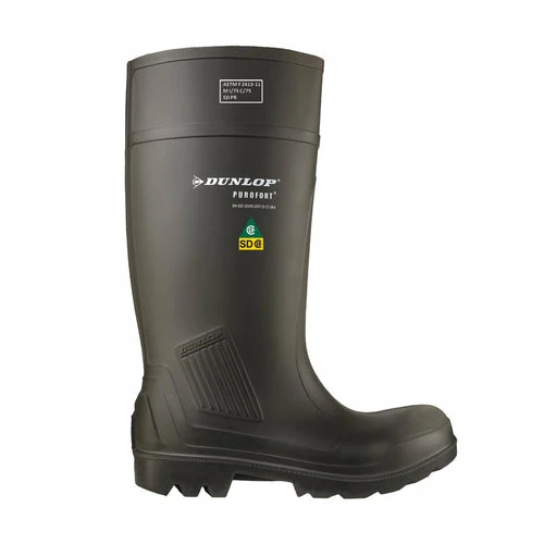 Rubber Work Boots Dunlop Purofort Steel Toe Steel Plate Professional Full Safety PU Boots | Sizes 7 - 14