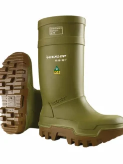 Dunlop Purofort Thermo+ Full Safety Winter Work Boots | Green | Sizes 6-15