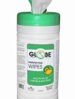Globe Commercial Products Disinfectant Surface Wipes - 100 Count Tub - Case Of 12 Cleaning Supplies
