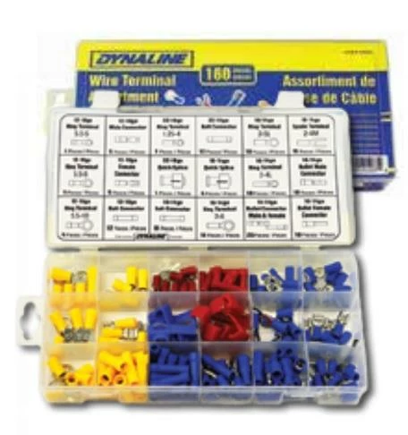 Automotive Supplies Dynaline Wire Terminal Assortment - 160 Piece