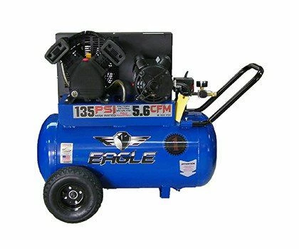 Eagle Portable Horizontal Electric Air Compressor | 3 HP | 20 Gallon Air Tools