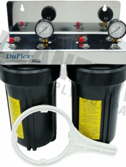 Waterite Commercial Water Filters And UV Parts DuPlex 4.5" OD Big Blue Water Filter Housing | 10"